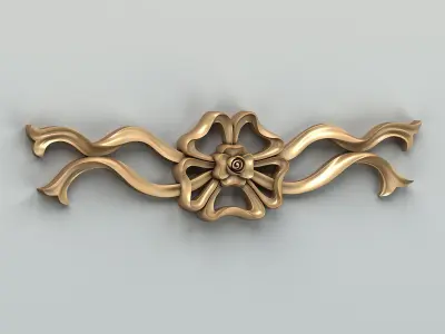 Carved decor horizontal 031 3D model