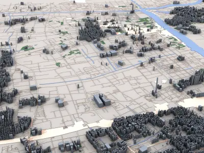 Shanghai City China  3D model