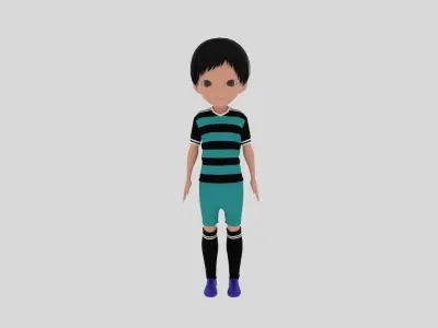 Soccer - Football  Player Low-poly 3D model order