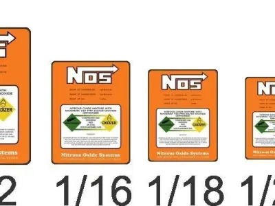 FREE NITROUS BOTTLE WITH DECAL FILES VARIOUS SCALES Free 3D print model