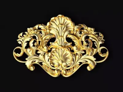 Central decor ornament for furniture 3D model 919