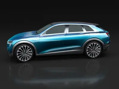 Audi e-tron quattro Concept 2015 Low-poly 3D model