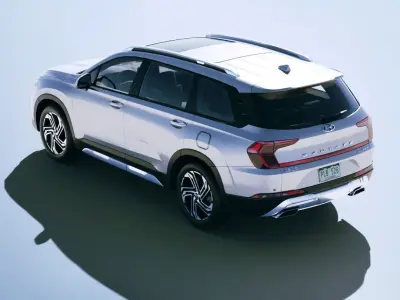 Hyundai Santa Fe 2020 Low-poly 3D model