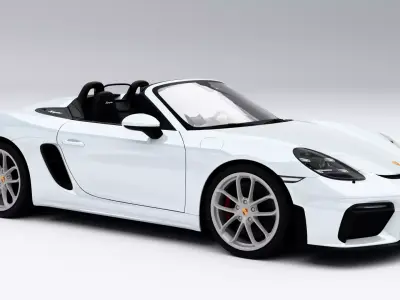 Porsche 718 Spyder 2020 Low-poly 3D model
