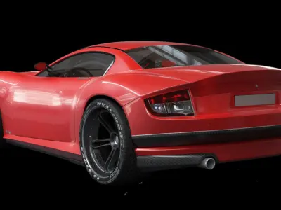 3d model of concept sports car - Beluga 3D model