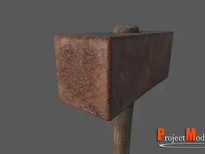 BigHammer-Version002 hammer Low-poly 3D model
