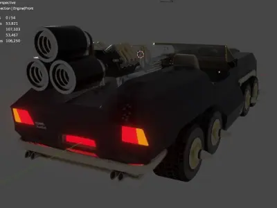 S-BC100 Battle Car Olddies Low-poly 3D model