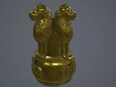Indian National Emblem 3D model