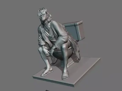 The Dude Toilet The Big Lebowski 3D print model