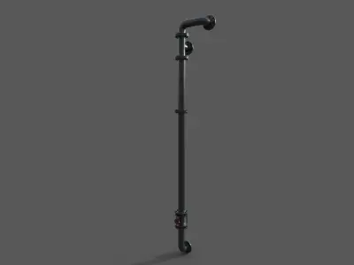 Modular Industrial Pipes Low-poly 3D model get