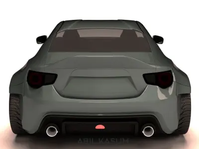 Subaru BRZ RocketBunny Low-poly 3D model