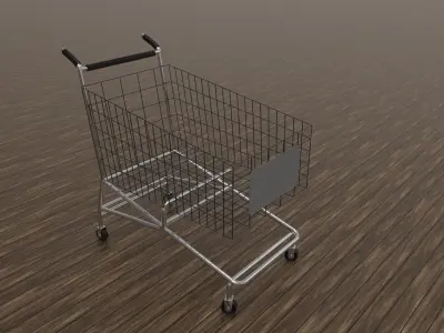 Shopping cart 3D model