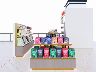 Beryls Chocolate Mall Kiosk Design 3D model