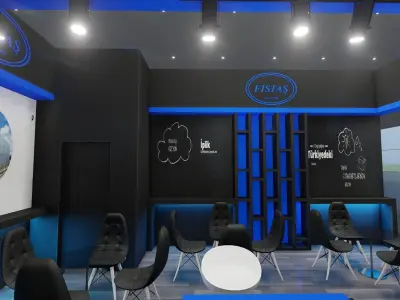 7x4 Exhibition Stand Design 3D model