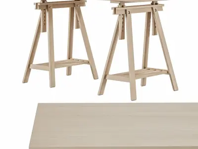 Working table IKEA MALSKYTT MITTBACK LAGKAPTEN 3D model