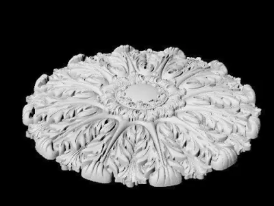Central decor ornament for furniture 3D model 522