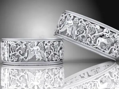 Georgian Rings 3D print model