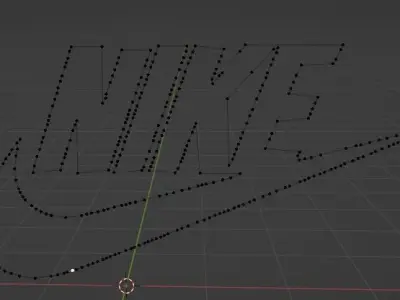 Nike 3d Logo Low-poly 3D model