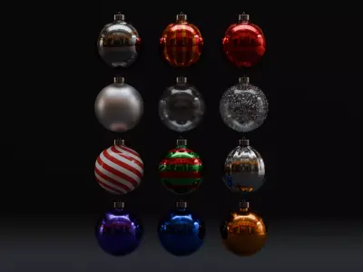 Christmas Ornament Set 3D model
