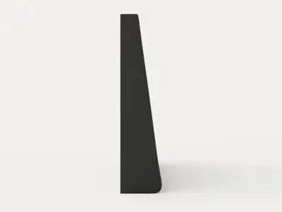 Empire Bed Headboard Black Low-poly 3D model