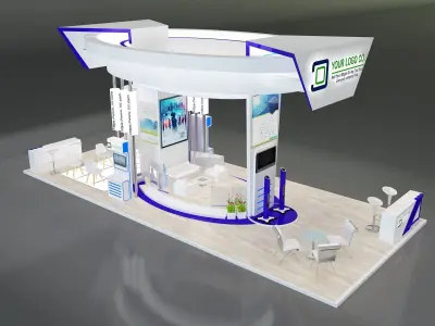 Booth Exhibition Stand a194 3D model