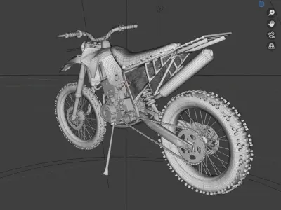 Motorcycle KTM 525 EXC from Daryl Dixon Walking Dead 3D model
