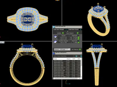 engagement ring diamond ring 3d model 3D print model
