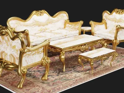 Ornamental Sofa 3D model