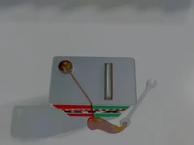 Castrol GTX Engine OIl Tin 5Ltr 3D model