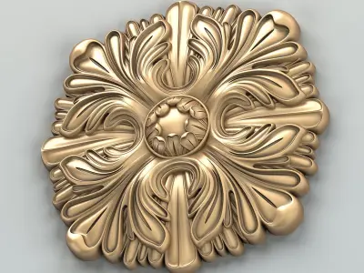 Round rosette 032 3D model