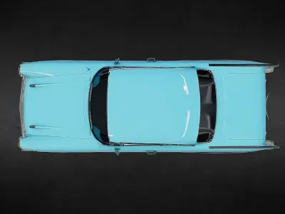 Chevrolet 1957 PBR Low-poly 3D model