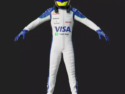 F1 VCARB Racing Suit 2025 3D model