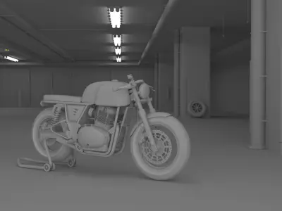 Cafe racer 3d model 3D model