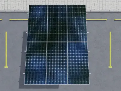 Solar Carport Type 1 3D model