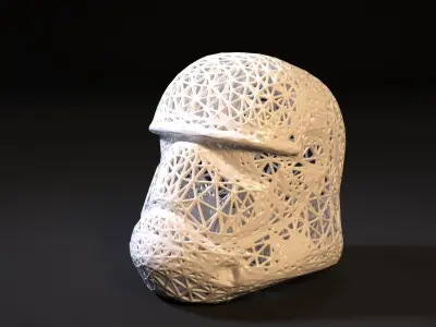 Stormtroopers sculpture with pattern of holes in it 3D print model