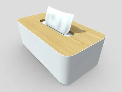 Tissue Box 3 Low-poly 3D model