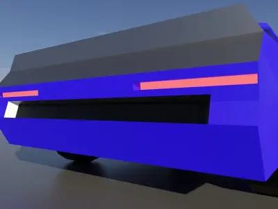 Low Poly Muscle Car 3D model