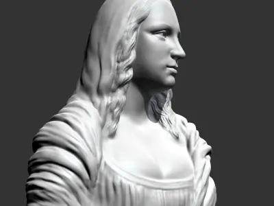 Mona Lisa 3D print model 3D print model