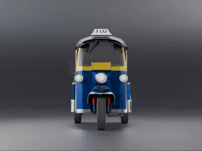 Tuk Tuk Car Low-poly 3D model