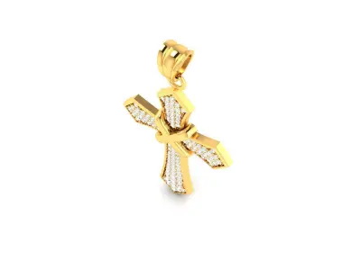 Cross Pendant 3DM STL OBJ FBX Render Details 3D print model