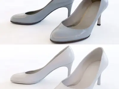 Spool Heel High Heels Low-poly 3D model