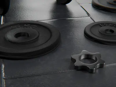 Gym Weights Set - Dumbbells Set Low-poly 3D model