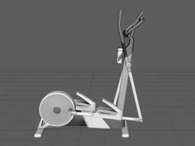 Fitness Cross Trainer Elliptical Low-poly 3D model