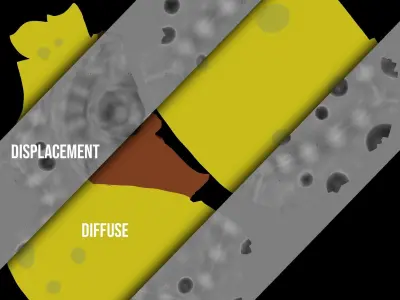 Spongebob Low-poly 3D model