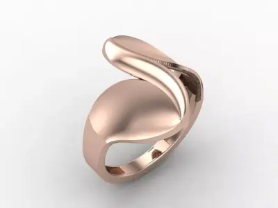 Plain Ring Women Ready STL 3DM Models Womens Rings 3D models 3D print model 5