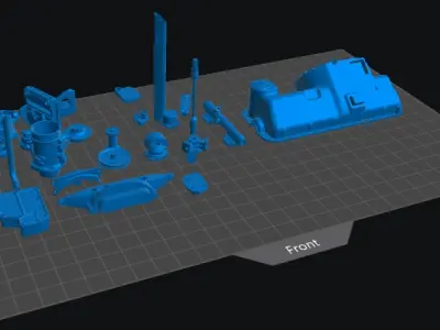 BENZ 300SL Engine 3D print model