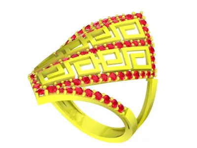 A5029 Luxury Fashion Diamond Women Ring 3D Print 3D print model