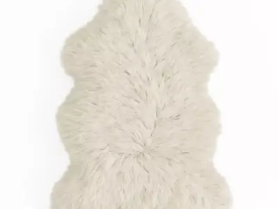 Forsyth New Zealand Sheepskin Skin Rug 3D model