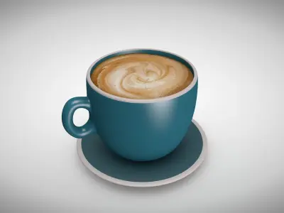 Coffee Cups Low-poly 3D model