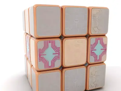 Elegant Gold Cube model pack Low-poly 3D model